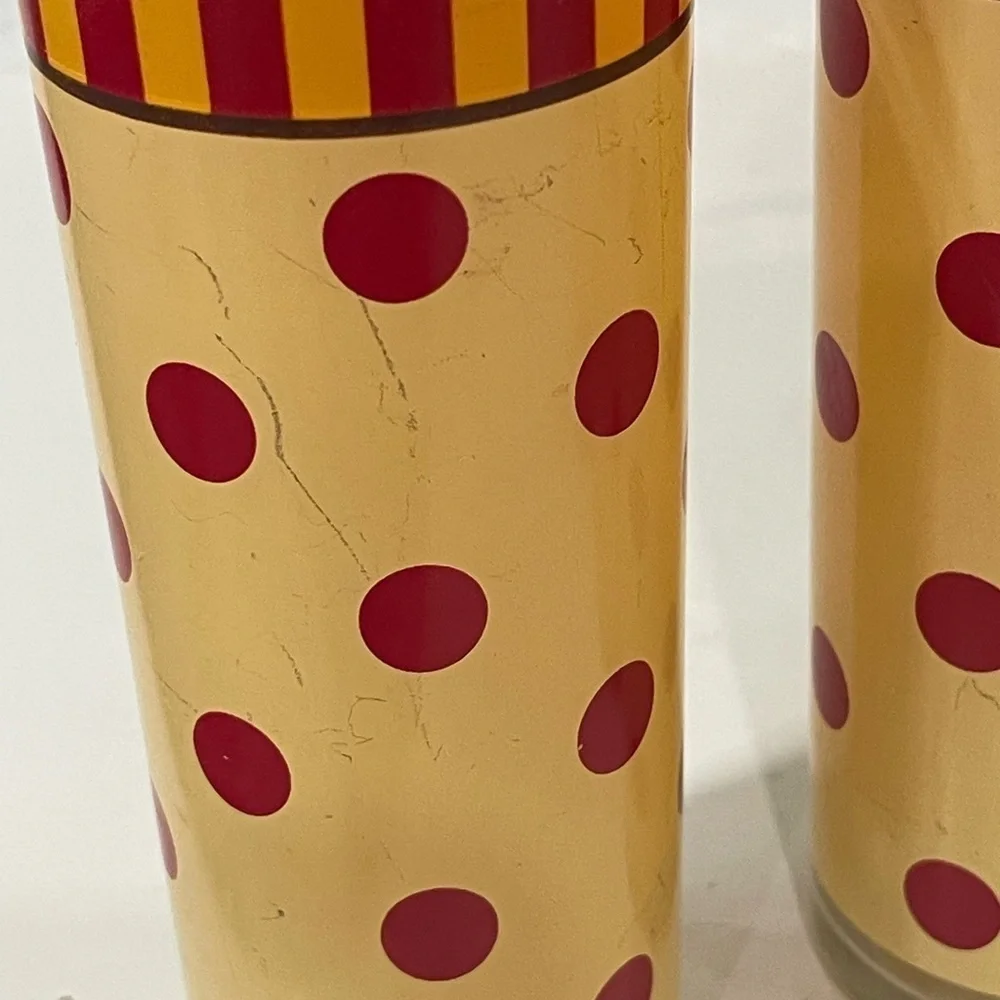 Gail Pittman Siena Tom Collin’s Tumblers Polka Dot Stripes 12 Ounce 6 1/2 in